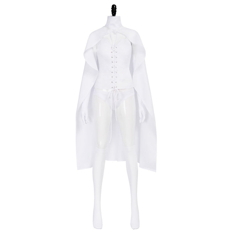 Female X-Men White Queen Emma Cosplay Costume White Set