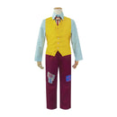 Film Joker Arthur Fleck Cosplay Costume Plaid Uniform Jacket Patched Pants
