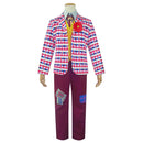 Film Joker Arthur Fleck Cosplay Costume Plaid Uniform Jacket Patched Pants