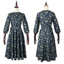 Film Beetle Juice Astrid Cosplay Costume Women Daisy Floral Dark Dress