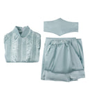 Film Beetle Juice Astrid Cosplay Costume Women Teal Top Skirt Sashes - AwwwCos