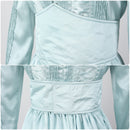 Film Beetle Juice Astrid Cosplay Costume Women Teal Top Skirt Sashes - AwwwCos