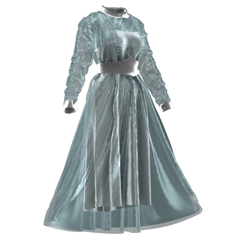 Film Beetlejuice Astrid Cosplay Costume Adult Child Green Dress