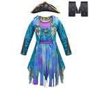 Film Descendants Evie Kids Cosplay Costume Gradient Blue Dress - AwwwCos