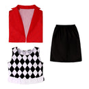 Film Harley Quinn Cosplay Costume Kid Girl JK Uniform Coat Skirt - AwwwCos