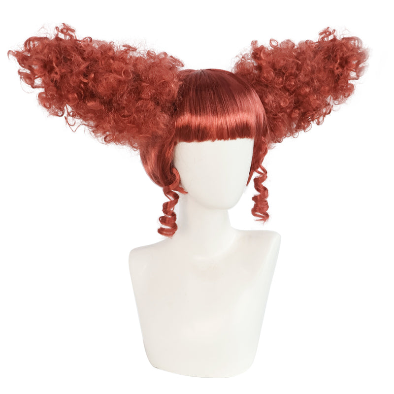 Film It Clown Cosplay Wig Tangerine Hairpieces With Ears