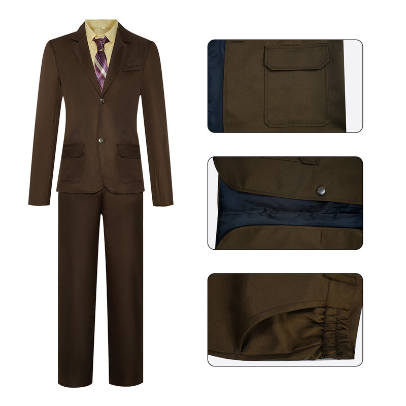 Film Joker Arthur Fleck Cosplay Costume Male Brown Uniform