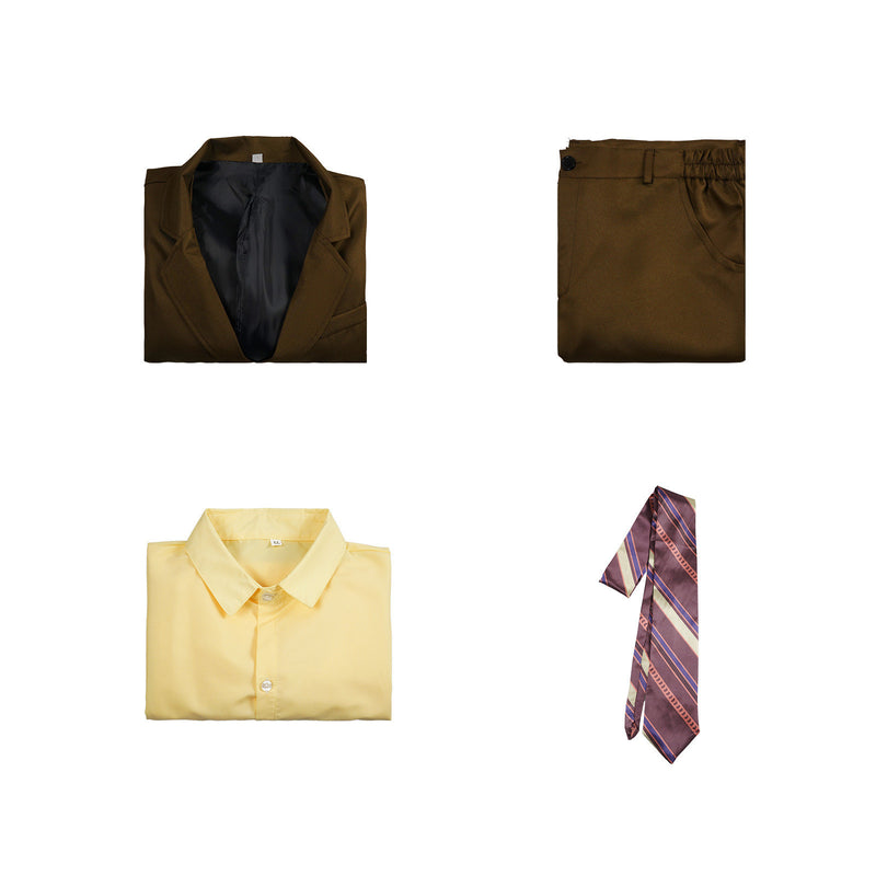 Film Joker Arthur Fleck Cosplay Costume Male Brown Uniform