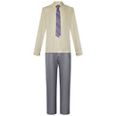 Film Joker Arthur Fleck Cosplay Costume Men Grey Jacket Pants Tie - AwwwCos