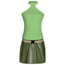 Film Monster High Scarah Screams Cosplay Costume Green Suit