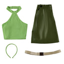 Film Monster High Scarah Screams Cosplay Costume Green Suit