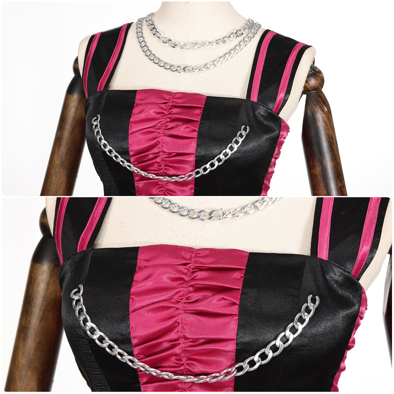 Film Monster High Spectra Vondergeist Cosplay Costume Square Collar Dress