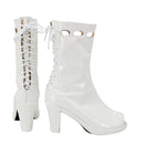 Film Poor Things Bella Baxter Cosplay Shoes White High-heeled Boots - AwwwCos