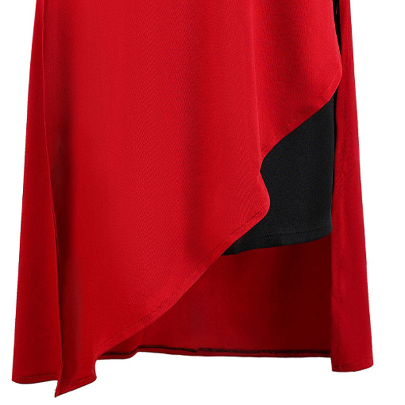 Film Resident Evil Alice Cosplay Costume Red Halter Neck Dress