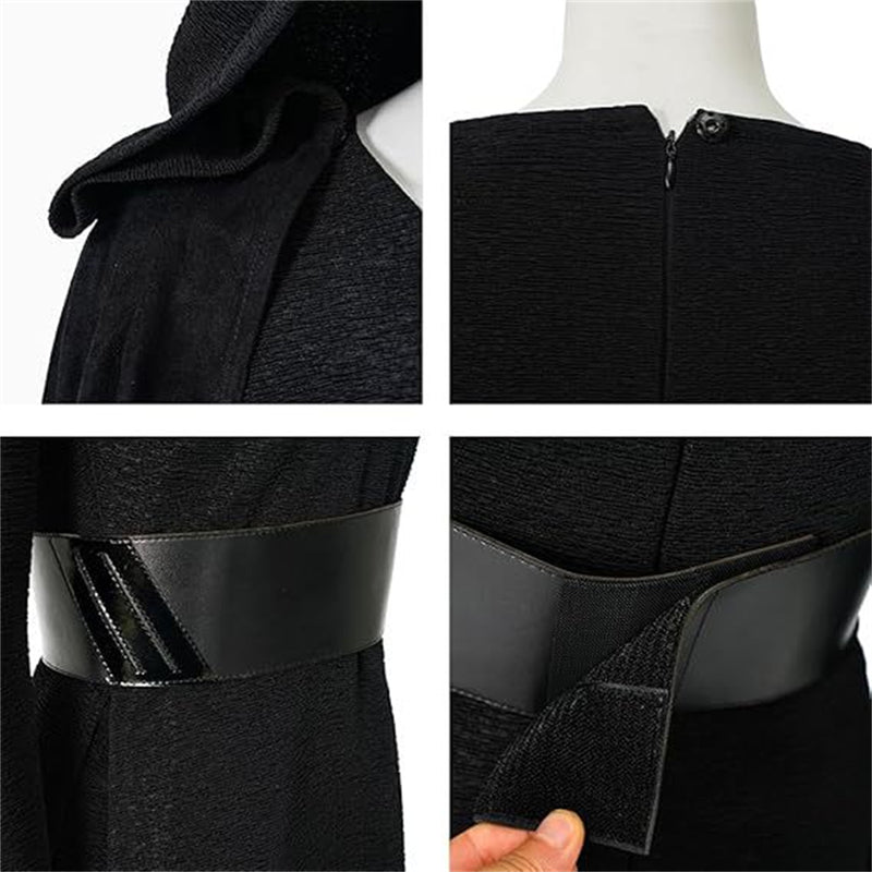 Film Star Wars Rey Cosplay Costume Women Black Suit