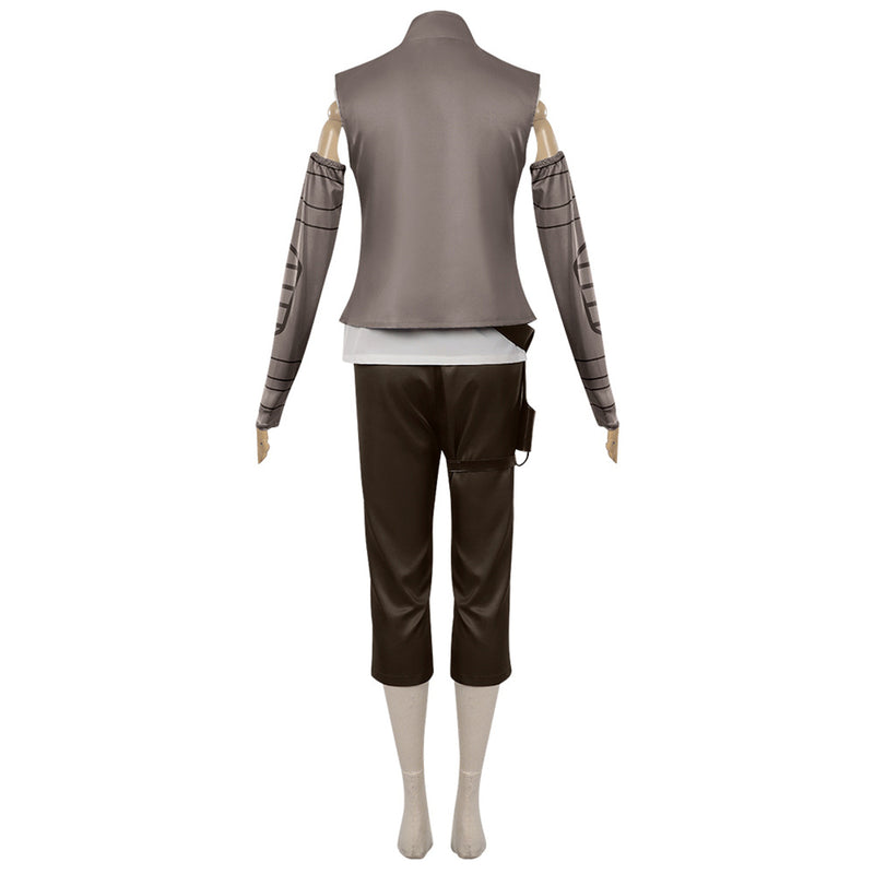 Film Star Wars Rey Cosplay Costume Women Gray Suit