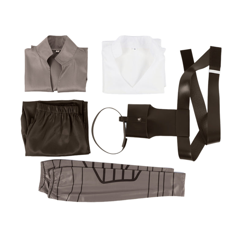 Film Star Wars Rey Cosplay Costume Women Gray Suit