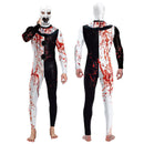 Film Terrifier Clown Cosplay Costume Christmas Elastic Printed Jumpsuit - AwwwCos