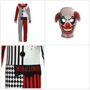 Film Terrifier Clown Kid Adult Cosplay Costume Jumpsuit Mask