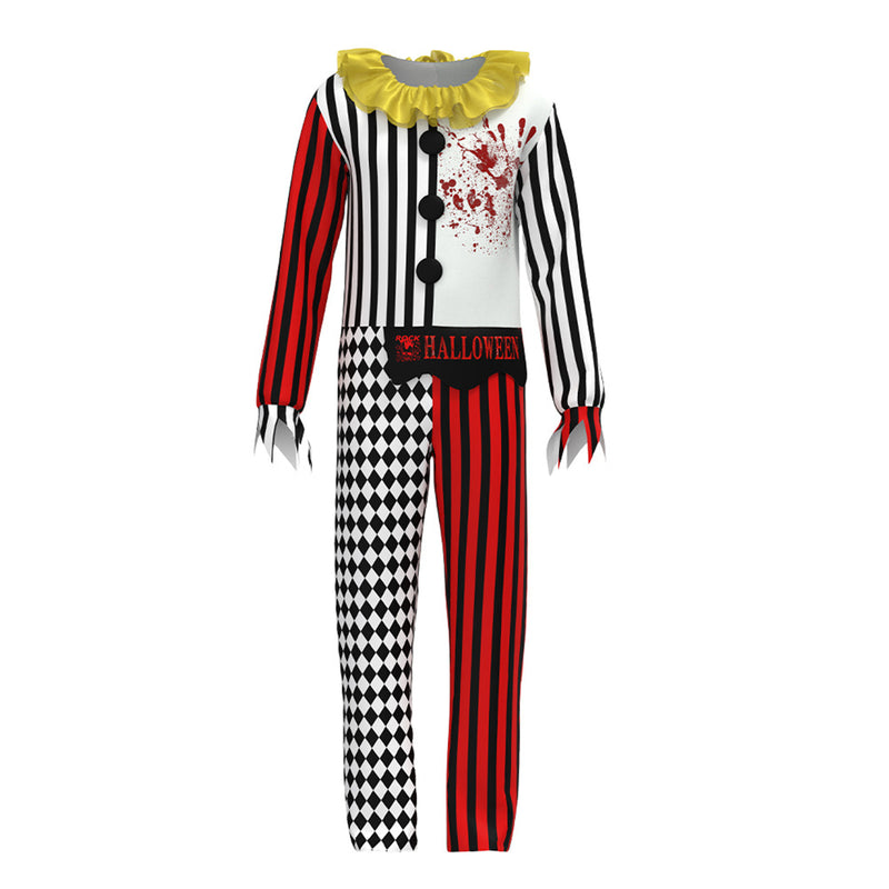 Film Terrifier Clown Kid Adult Cosplay Costume Jumpsuit Mask