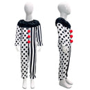 Film Terrifier It Clown Cosplay Costume Kid Wave Point Striped Jumpsuit