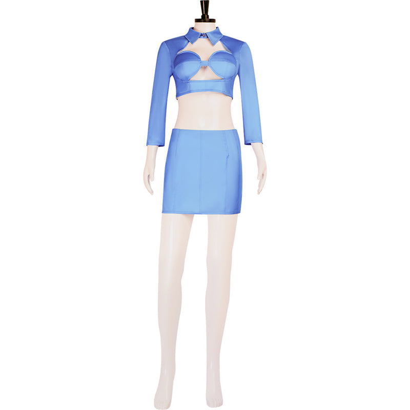 Film The Fifth Element Leeloo‌‌ Cosplay Costume Women Blue Suit - AwwwCos