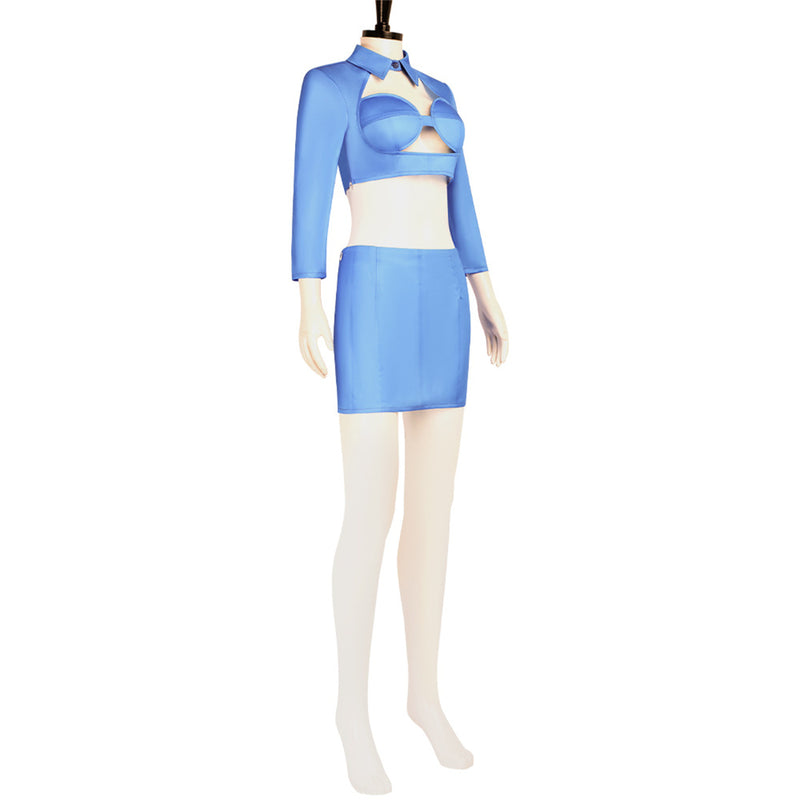 Film The Fifth Element Leeloo‌‌ Cosplay Costume Women Blue Suit - AwwwCos