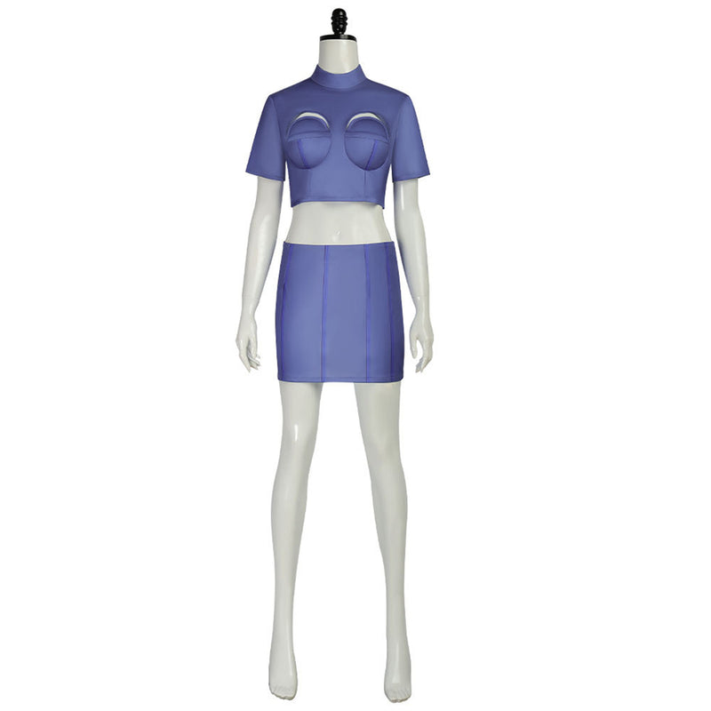 Film The Fifth Element Leeloo‌‌ Cosplay Costume Women Purple Suit - AwwwCos