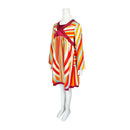 Film Wanda Vision Scarlet Witch Cosplay Costume Colorful Striped Dress