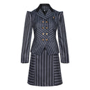 Film Wicked Elphaba Cosplay Costume Black White Striped Uniform Skirt