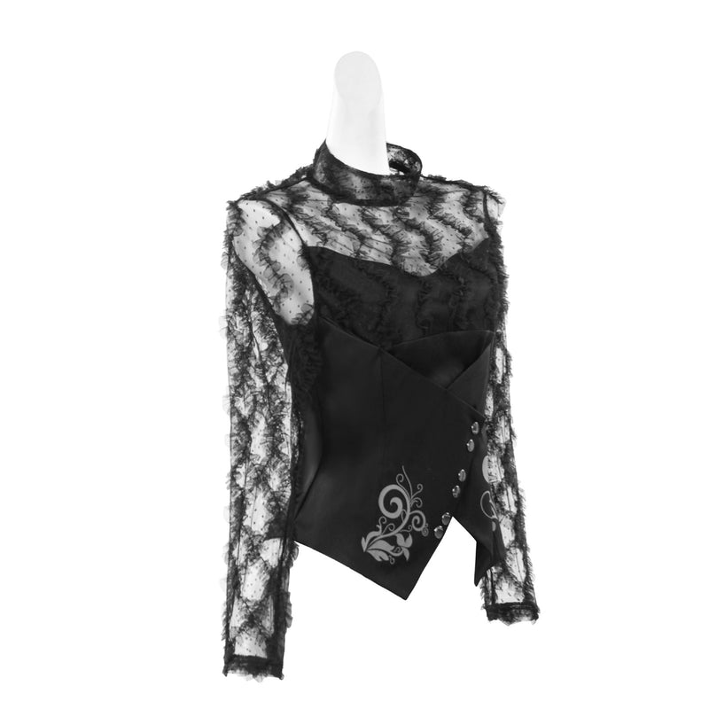 Film Wicked Elphaba Cosplay Costume See Through Lace Blouse - AwwwCos