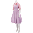 Film Wicked Glinda Cosplay Costume Pink Striped Dress Shirt