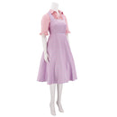 Film Wicked Glinda Cosplay Costume Pink Striped Dress Shirt