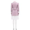 Film Wicked Glinda Cosplay Costume Pink Striped Uniform