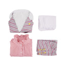 Film Wicked Glinda Cosplay Costume Pink Striped Uniform