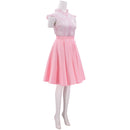 2 Kinds Wicked Glinda Cosplay Costume Pink Uniform Skirt Coat Shirt - AwwwCos