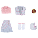 Film Wicked Glinda Cosplay Costume Purple Striped Uniform - AwwwCos