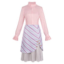 Film Wicked Glinda Cosplay Costume Purple Striped Women Uniform - AwwwCos