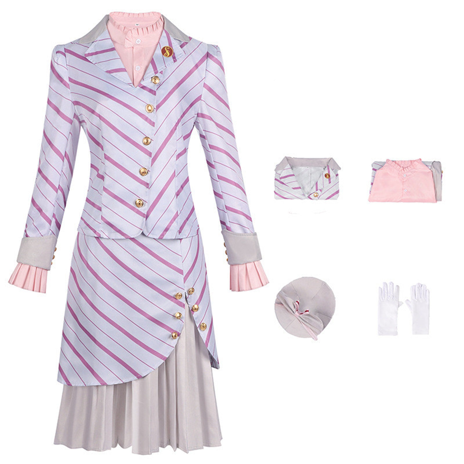 Film Wicked Glynda Elphaba Cosplay Costume Women School Uniform