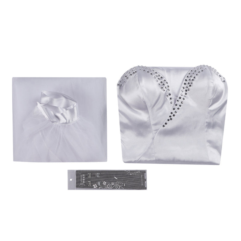Film Wicked Glinda Cosplay Costume Sexy White Sweetheart Dress - AwwwCos