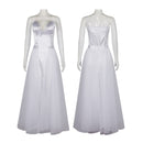 Film Wicked Glinda Cosplay Costume Sexy White Sweetheart Dress - AwwwCos