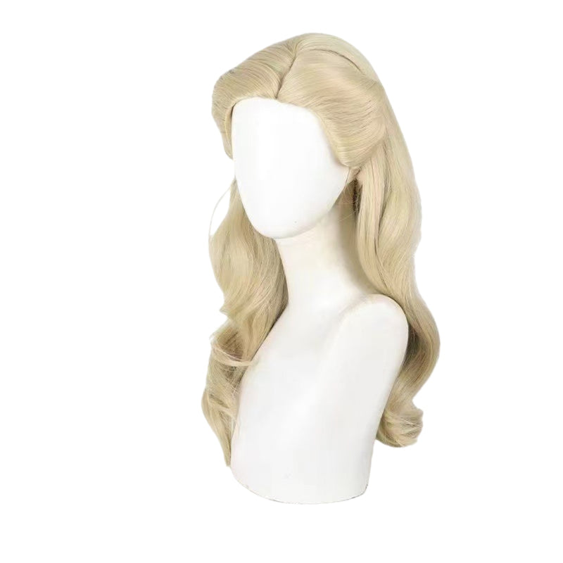 Female Film Wicked Glinda Cosplay Wig Curly Hair Flaxen Hairpieces - AwwwCos