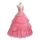 Film Wicked Glinda Glynda Cosplay Costume Pink Sequin Ruffles Dress - AwwwCos