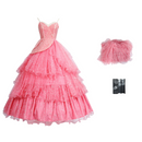 Film Wicked Glinda Glynda Cosplay Costume Pink Sequin Ruffles Dress - AwwwCos