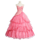 Film Wicked Glinda Glynda Cosplay Costume Pink Sequin Ruffles Dress - AwwwCos