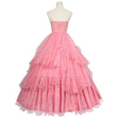 Film Wicked Glinda Glynda Cosplay Costume Pink Sequin Ruffles Dress - AwwwCos