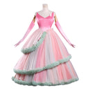 Film Wicked Glinda Glynda Cosplay Costume Spaghetti Strap Ball Gown Crinoline - AwwwCos
