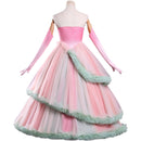 Film Wicked Glinda Glynda Cosplay Costume Spaghetti Strap Ball Gown Crinoline - AwwwCos