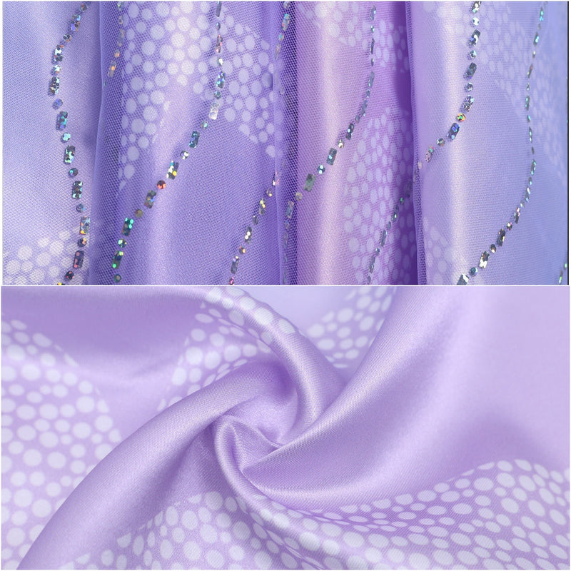 Film Wicked Glinda Glynda Cosplay Costume Stand Collar Purple Dress Crinoline - AwwwCos