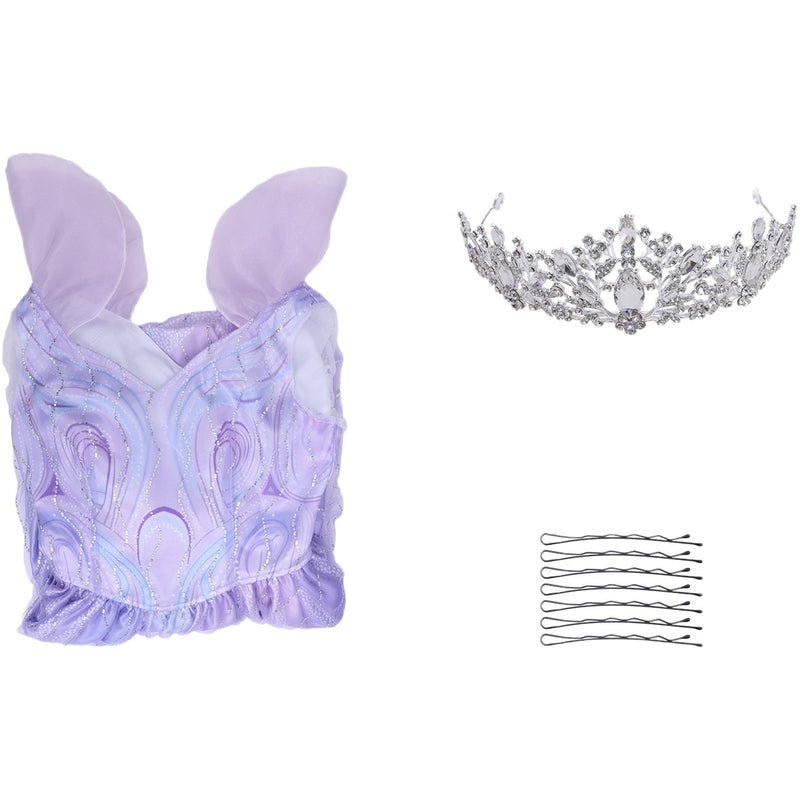 Film Wicked Glinda Glynda Cosplay Costume Stand Collar Purple Dress Crinoline - AwwwCos